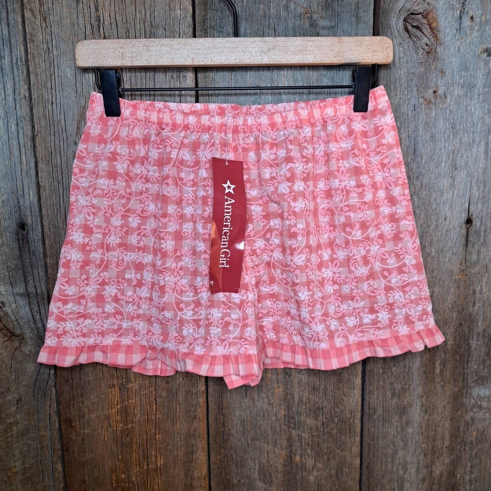 Kidcore Dollette American Girl Tenney Grant Gingham Pajama Shorts Girls L 14/16